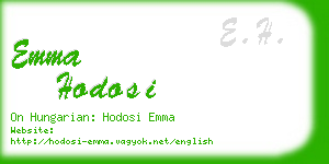 emma hodosi business card